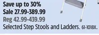 Canadian Tire Selected Step Stools and Ladders offer