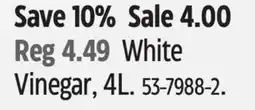Canadian Tire Allen's Original White Vinegar, 4L offer