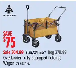 Canadian Tire Woods Overlander Fully-Equipped Folding Wagon offer
