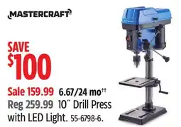 Canadian Tire Mastercraft 10˝ Drill Press with LED Light offer