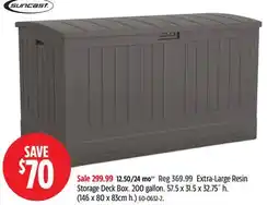 Canadian Tire Suncast Extra-Large Resin Storage Deck Box offer