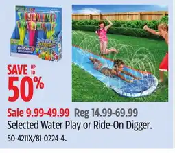 Canadian Tire FUNSICLE Selected Water Play or Ride-On Digger offer
