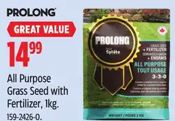 Canadian Tire Prolong All Purpose Grass Seed with Fertilizer, 1kg offer
