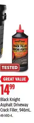 Canadian Tire Black Knight Asphalt Driveway Crack Filler, 946mL offer