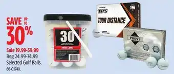 Canadian Tire Selected Golf Balls offer