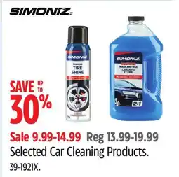 Canadian Tire Simoniz Selected Car Cleaning Products offer