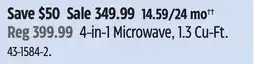 Canadian Tire Panasonic 4-in-1 Microwave, 1.3 Cu-Ft offer