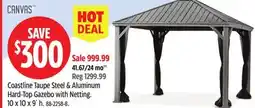Canadian Tire Coastline Taupe Steel & Aluminum Hard Top Gazebo offer