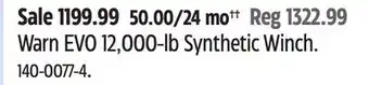 Canadian Tire Warn EVO 12,000-lb Synthetic Winch offer