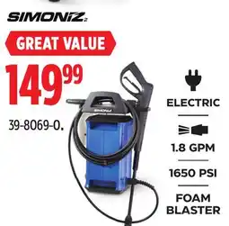 Canadian Tire Simoniz Water #Electric Pressure Washer offer