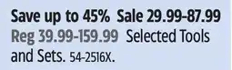Canadian Tire Mastercraft Selected Tools and Sets offer
