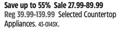 Canadian Tire Selected Countertop Appliances offer