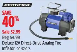 Canadian Tire Certified Deluxe 12V Direct-Drive Analog Tire Inflator offer