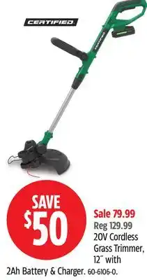 Canadian Tire Certified 1Ah battery & charger offer