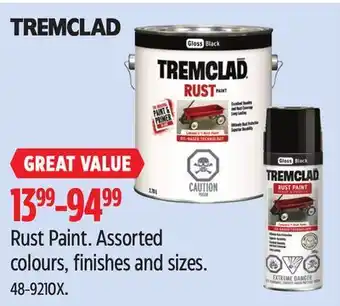 Canadian Tire Tremclad Rust Paint offer