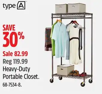 Canadian Tire Heavy-Duty Portable Closet offer