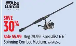 Canadian Tire Abu Garcia Specialist 6´6˝ Spinning Combo, Medium offer