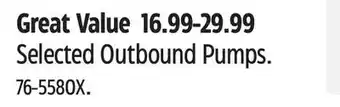 Canadian Tire Selected Outbound Pumps offer