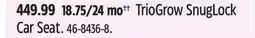Canadian Tire TrioGrow SnugLock Car Seat offer