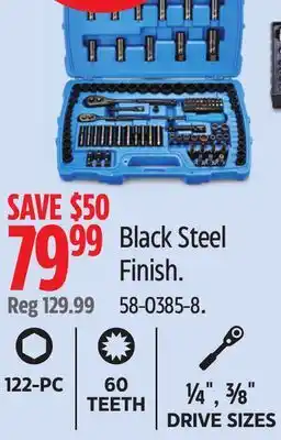 Canadian Tire Mastercraft Black Steel Finish offer