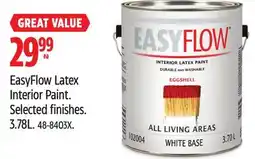 Canadian Tire EasyFlow Latex Interior Paint. Selected finishes offer