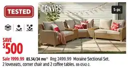 Canadian Tire Moraine Sectional Set offer