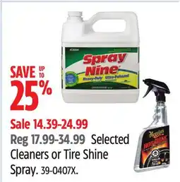 Canadian Tire Spray-nine Selected Cleaners or Tire Shine Spray offer