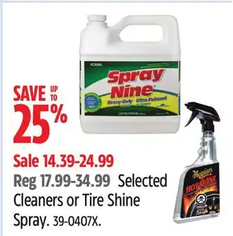 Canadian Tire Spray-nine Selected Cleaners or Tire Shine Spray offer