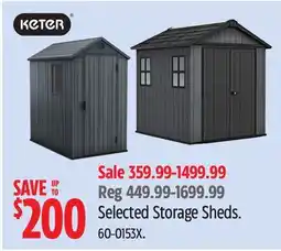 Canadian Tire Selected Storage Sheds offer