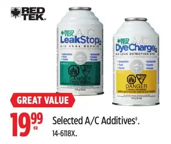 Canadian Tire Selected A/C Additives offer