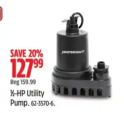 Canadian Tire Mastercraft 1⁄2-HP Utility Pump offer