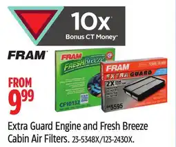 Canadian Tire Extra Guard Engine and Fresh Breeze Cabin Air Filters offer