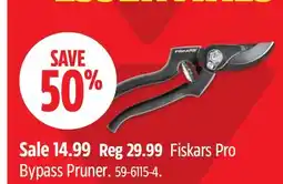 Canadian Tire Fiskars Pro Bypass Pruner offer