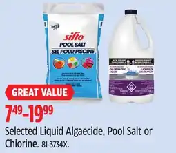 Canadian Tire Selected Liquid Algaecide, Pool Salt or Chlorine offer