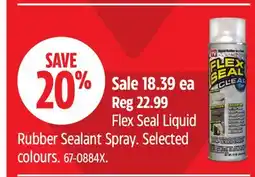 Canadian Tire Flex Seal Liquid Rubber Sealant Spray offer