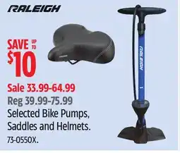 Canadian Tire Selected Bike Pumps, Saddles and Helmets offer