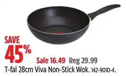 Canadian Tire T-fal 28cm Viva Non-Stick Wok offer