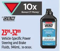 Canadian Tire OEM Vehicle-Specific Power Steering and Brake Fluids offer