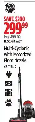 Canadian Tire Hoover Multi-Cyclonic with Motorized Floor Nozzle offer