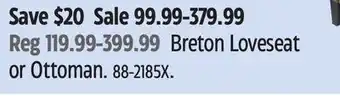Canadian Tire Canvas Breton Loveseat or Ottoman offer