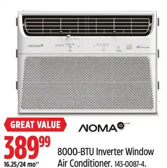 Canadian Tire NOMA 8000-BTU Inverter Window Air Conditioner offer