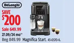 Canadian Tire Delonghi Magnifica Start offer