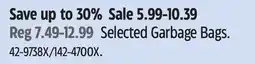 Canadian Tire Selected Garbage Bags offer