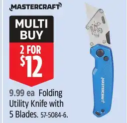 Canadian Tire mastercraft Folding Utility Knife with 5 Blades offer