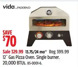 Canadian Tire Vida by Paderno 12˝ Gas Pizza Oven offer