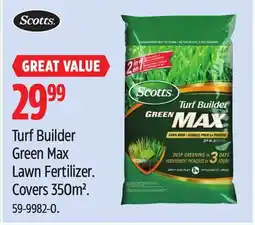 Canadian Tire Scotts Turf Builder Green Max Lawn Fertilizer offer