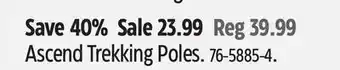 Canadian Tire Outbound Ascend Trekking Poles offer