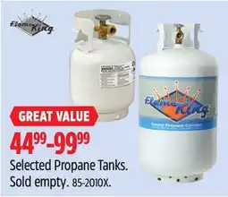 Canadian Tire Flame-king Selected Propane Tanks. Sold empty offer