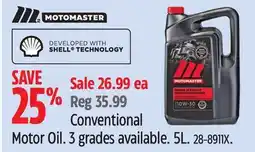 Canadian Tire MOTOMASTER Conventional Motor Oil offer