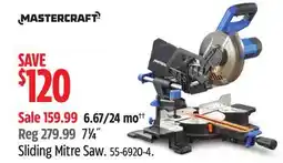 Canadian Tire Mastercraft 71⁄4˝ Sliding Mitre Saw offer
